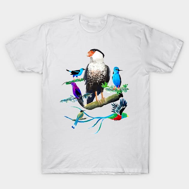 Caracara Tropical Exotic Birds Collection T-Shirt by julyperson